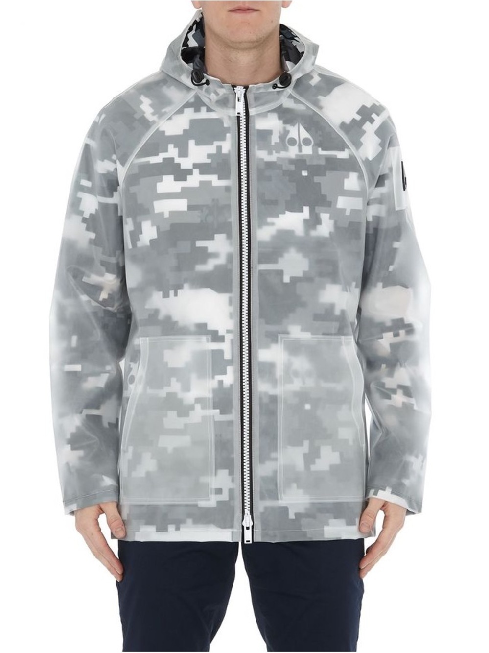 Moose Knuckles Kianuko Digital Camo Hooded Raincoat